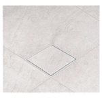 Ralo oculto Astra quadrado universal 15x15 Branco 