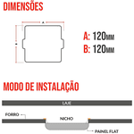 Painel Led Avant Flat Emb. 18W Biv 4000K Ne Quadrado 344180875