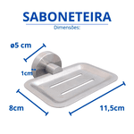 Porta Sabonete Inox Flvx Hidro 