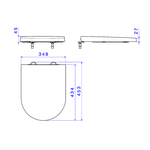 Assento Termofixo DECA com Easy Clean e Slow Close Carrara/Lk/Nuova/Level AP.236.17