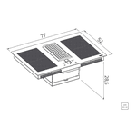 Fogão Tramontina Cooktop Indução Duo 4EI 80 Coifa Integrada 94754/220