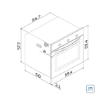 Forno Elétrico de Embutir Tramontina Inox Cook em Aço Inox 7 Funções 73 L