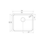 Cuba Tramontina 50X40X20,5 Inox 94007/112