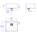 Cuba Deca Cozinha Suprema Retangular 50X40 Inox