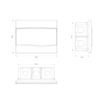 Quadro Distribuição Tramontina 9 Disjuntor DIN Branco