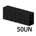 Kit 50un Caixa 4X2 Tigre Preto