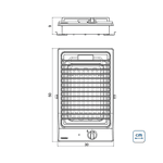 Fogão Tramontina Cooktop BBQ IX 30 94700/600