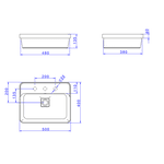 Cuba Deca Sobrepor Retangular L23050 17 Mesa Branco