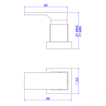 Acabamento de Registro 1/2" e 3/4" Deca 4916.BL90.PQ.MT