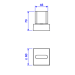 Acabamento para Registro de Pressão 1/2" e 3/4" Deca 4916.GL33.PQ.RD