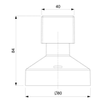Acabamento de Registro Celite Basic Plus P/Base 1.1/4", 1.1/2"