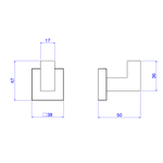 Cabide Quadratta Deca 2060.BL83.MT