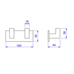 Cabide Duplo Deca Quadratta - 2062.C83 