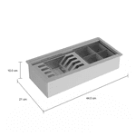 Calha Organizadora Deca Cozinha em Inox AC. 200.45.ORG.INX
