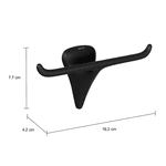 Cabide Duplo Deca Jader Almeida Black Matte - 2062.BL100.MT