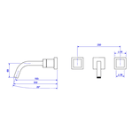 Misturador de Parede para Lavatório 1878.BL33.NO