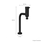 Misturador Monocomando de Mesa para Cozinha 2256 BL Black Matte Deca