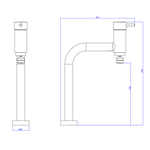 Misturador Monocomando de Mesa para Cozinha 2256 BL Black Matte Deca