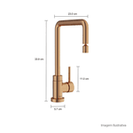 Misturador Deca Spin p/Mesa Cozinha - 2270.GL72.RD Red Gold