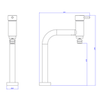 Misturador Deca Monocomando Link para Cozinha Mesa Red Gold