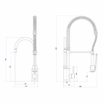 Misturador Deca Gourmet p/Mesa Cozinha - 2280.BL.MT Black