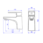 Misturador Monocomando Deca Mesa Bica Baixa Level Black Noir 2875.BL26.NO