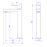 Misturador Monocomando de Mesa Bica Alta para Lavatório 2885 Unic Deca