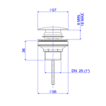 Válvula Deca 1601 Escoamento Click Luxo Cromado