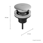 Válvula Deca 1601 Escoamento Click Luxo Cromado