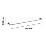 Barra Toalheiro Suite Incepa Cromado Thema 600MM 