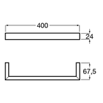 Toalheiro Roca Verso 40cm Cromado