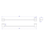 Porta Toalha Deca 2040 BL 33 NO 50CM