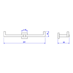 Papeleira dupla Quadratta Deca Gold 2022.GL83