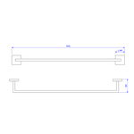 Porta Toalha Barra Clean 50cm - 2040.C.050.CLN - Deca