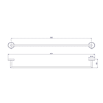 Porta Toalha Disco 60CM Deca 2040.C.060.DSC