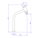 Torneira de mesa para cozinha Link Deca 1167.C.LNK