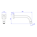 Torneira Deca para Parede Banheiro Tube Black Matte 1178.BL.TUB.MT