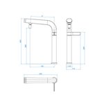 Torneira de mesa para cozinha Deca Bica Alta Click Frontal 1191C 