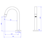 Torneira mesa bica baixa p/ lavatório Deca Tube Black Matte