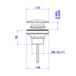 Válvula Deca 1601 Escoamento Click Luxo Gold Matte