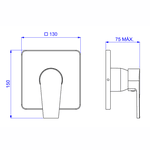 Acabamento Deca Level Para Chuveiro Black Matte 4993.BL26.CHU.MT