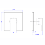 Acabamento Monocomando para Chuveiro Unic Deca - 4993.BL90.CHU.MT