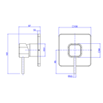 Acabamento Deca Quadrado Black Matte 4993.BL105.CHU.MT