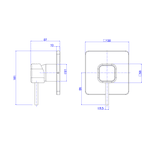 Acabamento Deca You Quadrado Chuveiro Cromado 4993.C104.CHU