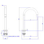 Bica Deca You P/Mesa Monocomando Black Matte 1790.BL104.MT