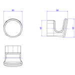 Cabide Deca 2060 C104 You Cromado