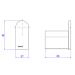 Cabide Deca 2060 C31 Versa Cromado