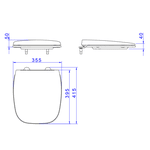 Assento Plástico Slow Close Flex Branco DECA AP.385.17 