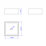 Cuba de Apoio Quadrada Deca Ferrugem 