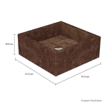 Cuba de Apoio Quadrada Deca Ferrugem 